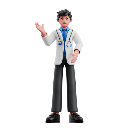 Présentation du médecin  3D Illustration