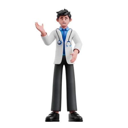 Présentation du médecin  3D Illustration