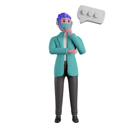 Docteur attentionné  3D Illustration