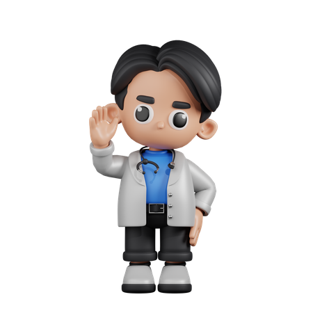 Salutation du docteur  3D Illustration