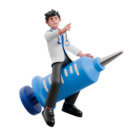 Docteur volant  3D Illustration