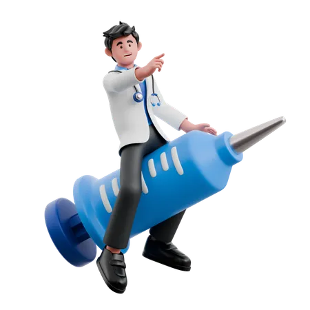 Docteur volant  3D Illustration