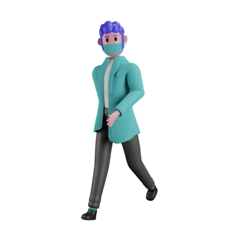 Doctor caminando  3D Illustration