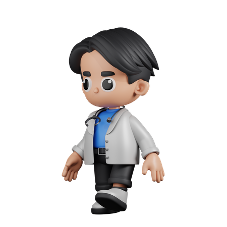 Doctor caminando  3D Illustration