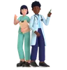 Doctor And Nurse Giving Standing Pose