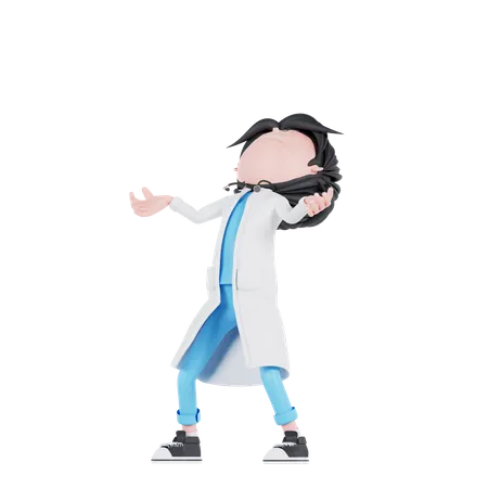 Doctor angry pose  3D Illustration