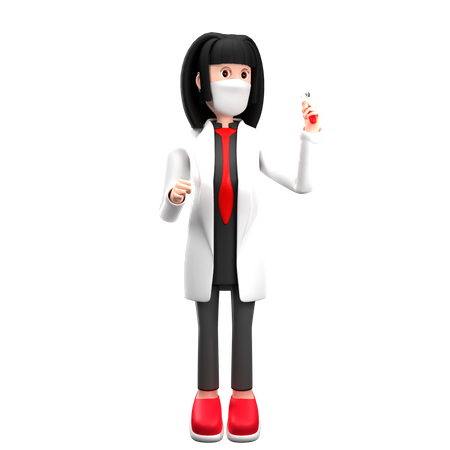 Doctor Checking Blood report  3D Icon