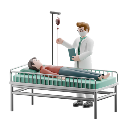 Doctor checking patient report 3D Illustration download in PNG, OBJ or ...