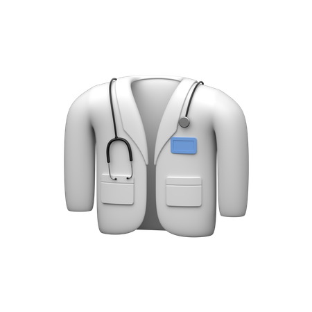의사 코트  3D Icon