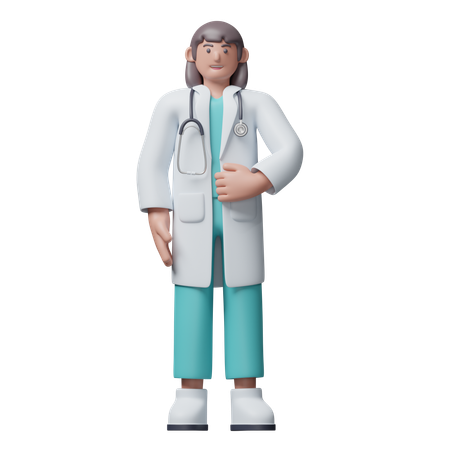 Doctor compasivo  3D Illustration