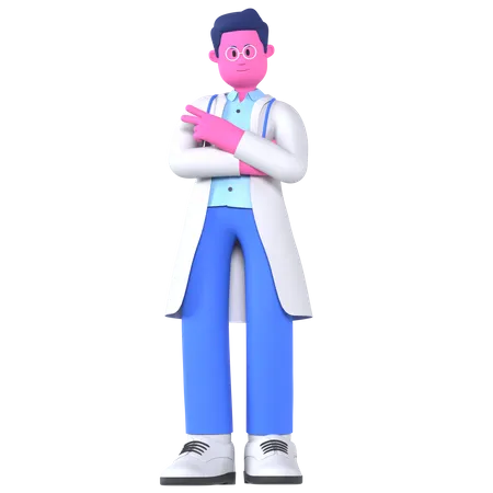 Doctor Cool Pose  3D Illustration