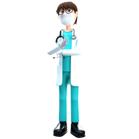 Médico dando asesoramiento médico  3D Illustration