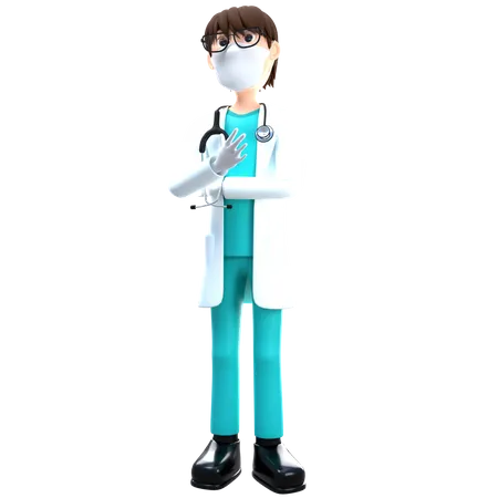 Médico dando asesoramiento médico  3D Illustration