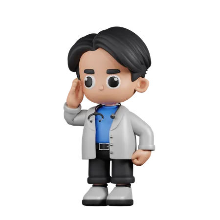 Doctor dando saludo  3D Illustration