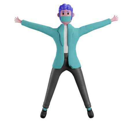 Doctor doing exercise  3D Illustration