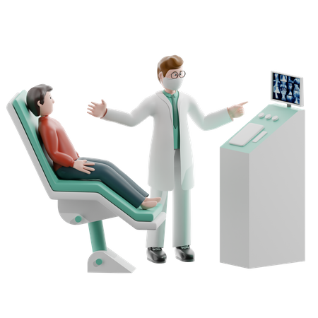 Doctor examine patient  3D Icon