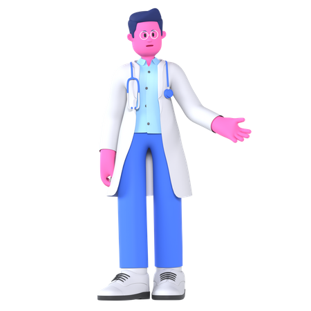 Doctor explica algo  3D Illustration