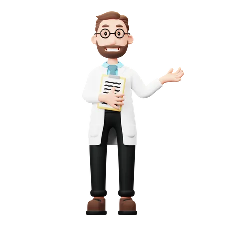 Doctor explicando  3D Illustration