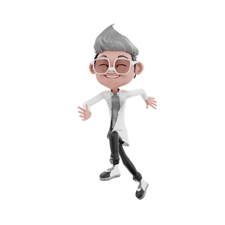 Doctor feliz bailando  3D Illustration