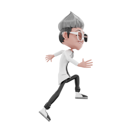 Feliz doctor haciendo baile  3D Illustration