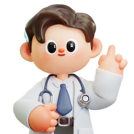 Doctor Gives Advice To Patient  3D Icon