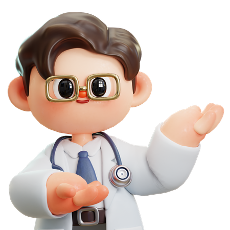 Doctor Gives Advice To Patient  3D Icon