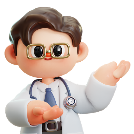 Doctor Gives Advice To Patient  3D Illustration