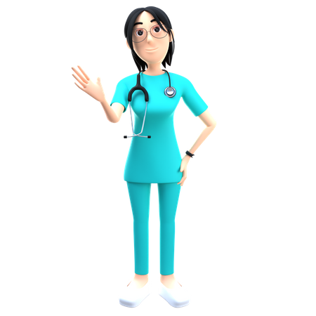 Doctor Giving Advice  3D Illustration