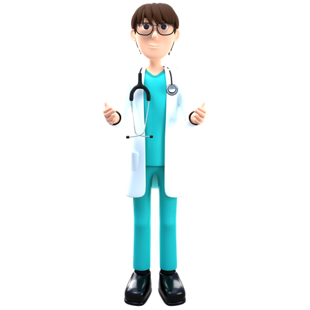 Doctor Giving Advise  3D Illustration