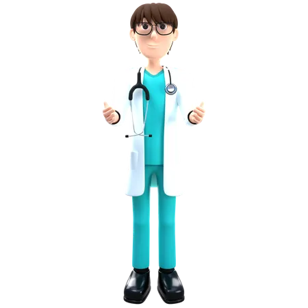 Doctor Giving Advise  3D Illustration