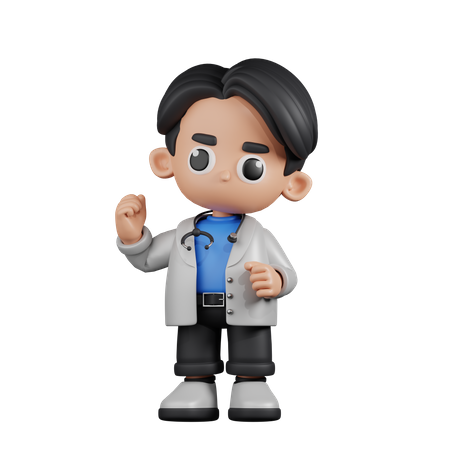 Doctor Giving Congratulation  3D Icon