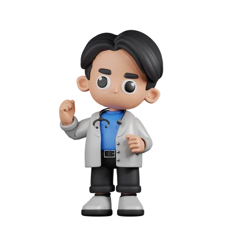 Doctor Giving Congratulation  3D Illustration