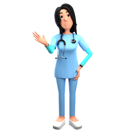 Doctor Giving Instructions  3D Illustration