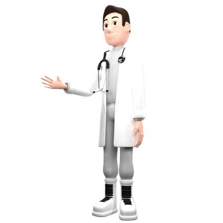 Doctor Giving Instructions  3D Illustration