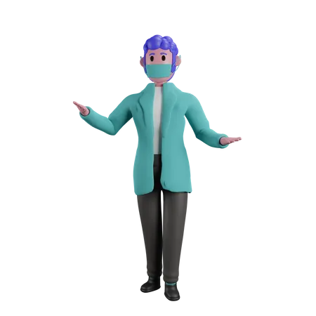 Doctor giving medical advice  3D Illustration