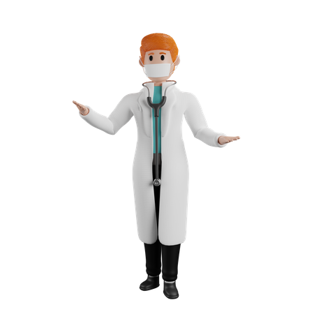 Doctor giving medical advice  3D Illustration