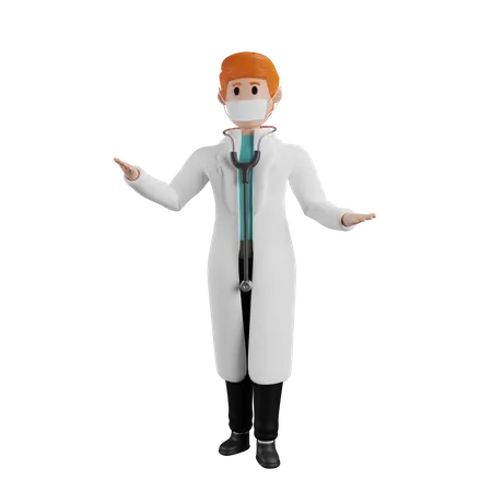 Doctor giving medical advice  3D Illustration