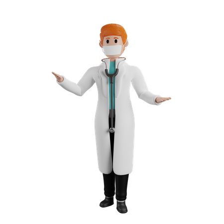 Doctor giving medical advice 3D Illustration