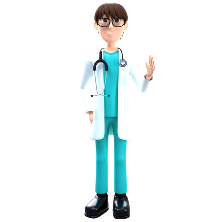 Doctor Giving Medical Advise  3D Icon