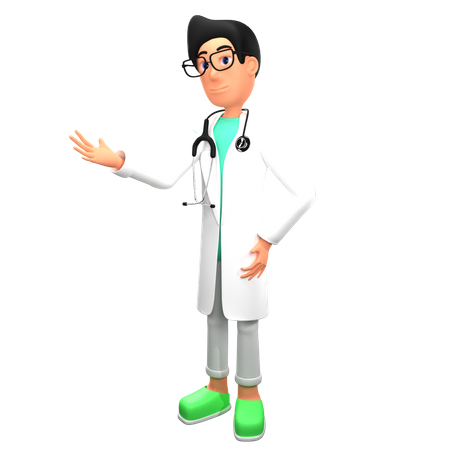 Doctor Giving Medical Advise  3D Illustration