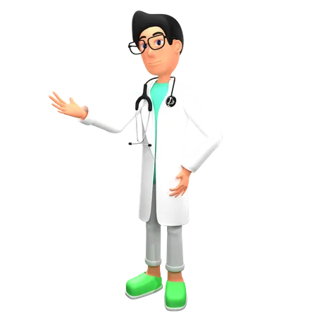 Doctor Giving Medical Advise  3D Illustration