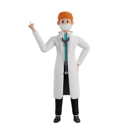 Doctor giving medical advise  3D Illustration