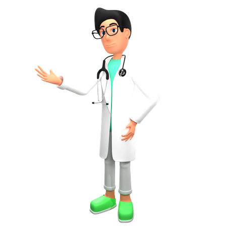 Doctor Giving Medical Advise 3D Illustration