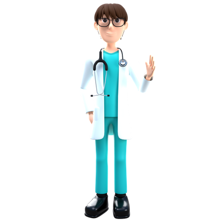 Doctor Giving Medical Advise  3D Illustration