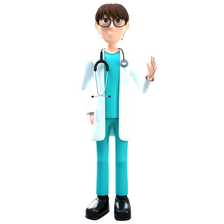 Doctor Giving Medical Advise  3D Illustration