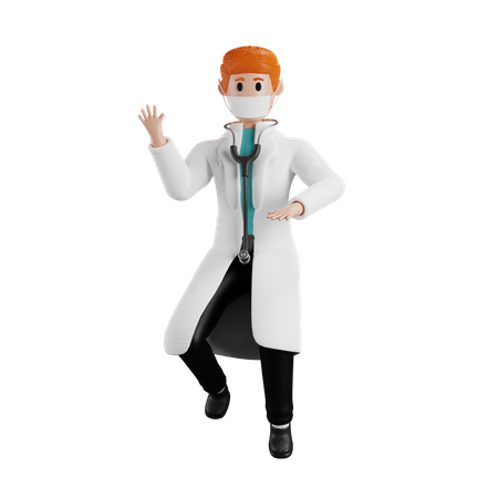 Doctor giving medical instructions  3D Illustration