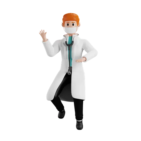 Doctor giving medical instructions  3D Illustration