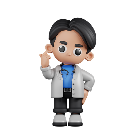 Doctor Giving Mini Love  3D Icon