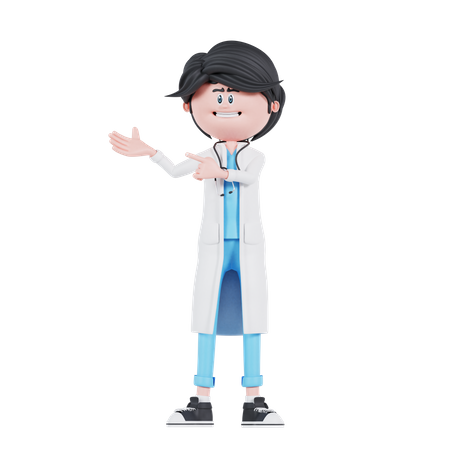 Doctor giving speech  3D Illustration