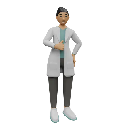 Doctor giving standing pose  3D Icon